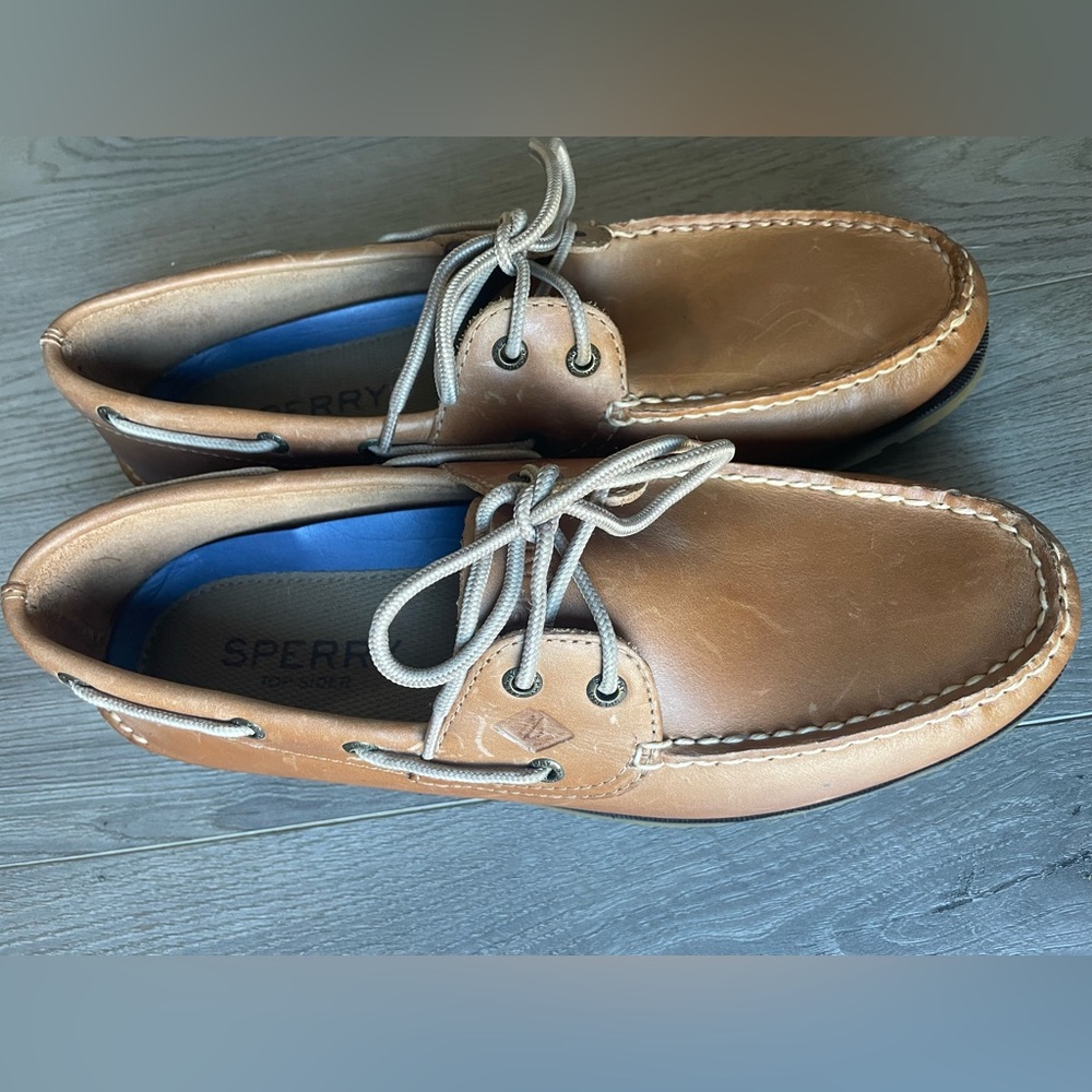 New! Sperry Classic Men's Leeward 2 Eye Leather Boat Shoes, size 11